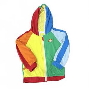 Mud Kingdom Primary Color Block Kids Zip Front Hoodie Sz 10